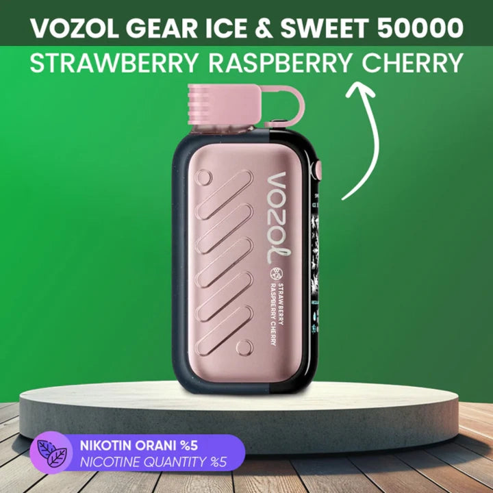 Vozol Gear Ice Sweet 50000 Strawberry Raspberry Cherry